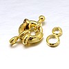 Brass Spring Ring Clasps KK-L082A-01G-2