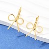 Bowknot Brass Leverback Earrings EJEW-A150-04B-G-1