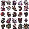 50Pcs PVC Self-Adhesive Gothic Rose Girl Horror Skull Sticker PW-WGAA076-01-4