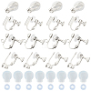 Brass Clip-on Earring Converters Findings KK-BBC0021-50S-7