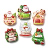 Christmas Theme Opaque Resin Cabochons RESI-B033-02-1