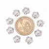 201 Stainless Steel 5-Petal Flower Filigree Fancy Bead Caps STAS-E088-01-3