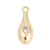 Brass Micro Pave Cubic Zirconia Pendants ZIRC-P122-03B-G-1