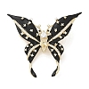 Butterfly Brass Cubic Zirconia Brooches JEWB-Q013-02G-1