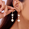 Alloy Plastic Imitation Pearl Dangle Earrings FS-WGA0CA5-04-1