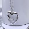 Creative Heart Engraved My Sister NJEW-N0052-098-4