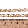 Electroplate Transparent Glass Beads Strands GL-N002-01A-A08-4