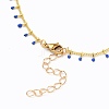 Brass Enamel Handmade Beaded Chain NecklaceS NJEW-JN03145-4