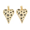 Brass Micro Pave Clear Cubic Zirconia Pendants CU-CBA765C-19G-01-1