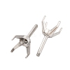 304 Stainless Steel Stud Earring Findings STAS-B091-02C-07P-2