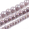 Electroplate Opaque Glass Beads Strands LS-GLAA-T032-P4mm-AB07-4