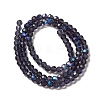 Electroplate Transparent Glass Beads Strands EGLA-A035-T4mm-L15-2