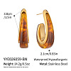 304 Stainless Steel Resin Stud Earrings for Women EG1813-3-1