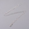 Brass Cable Chain Necklaces SW028-05-S-2