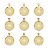 Tibetan Style Alloy Pendant Cabochon Settings TIBE-R295-055AG-LF-1