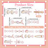 2 Bags 2 Styles Resin & Alloy Alligator Hair Clips AJEW-CY0001-39A-2