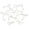 8Pcs 4 Styles Plastic Imitation Pearl Beaded Bowknot Ornament Accessories KY-TA0001-40-2