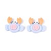 Crab Opaque Resin Cabochons CRES-T025-33B-1