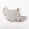 Alloy Pendant Cabochon Setting ALRI-WH0005-11P-3
