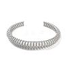 Brass Micro Pave Cubic Zirconia Hollow Cuff Bangles BJEW-D039-06P-2