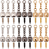 30 Sets 3 Colors Zinc Alloy Cord Ends FIND-SC0023-69-1