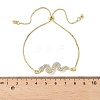 Aloy Rhinestone Slider Bracelets BJEW-H206-02G-2