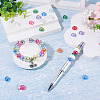 100Pcs UV Plating Transparent Acrylic European Beads OACR-TA0004-92-8