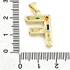 Brass Micro Pave Clear Cubic Zirconia Pendants KK-G521-01G-F-01-3