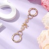 Rose Flower & Bowknot Brass Bag Extension Chains AJEW-BA00138-2