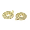 Brass Micro Pave Cubic Zirconia Pendants KK-E068-VB431-3