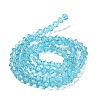 Transparent Electroplate Glass Beads Strands LS-GLAA-F029-4mm-D20-2