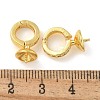 Brass Micro Pave Cubic Zirconia Cup Pearl Peg Bails Pin Pendants ZIRC-F141-10G-3