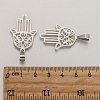 Tarnish Resistant Hamsa Hand/Hand of Fatima/Hand of Miriam 304 Stainless Steel Pendants STAS-F016-18P-3