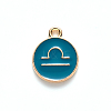 Alloy Enamel Pendants X-ENAM-S124-01B-05K-2