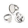 Fashewelry Adjustable 304 Stainless Steel Finger Rings Components STAS-FW0001-01-3