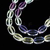 Painted Transparent Glass Beads Strands GLAA-E033-06C-05-3