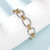 Two Tone 304 Stainless Steel Link Chain Bracelets for Women SA-CBA7B26-05GP-02-1