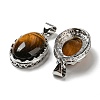 Natural Tiger Eye Pendants G-Z050-06A-2