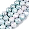Anti-Tarnish Electroplate Glass Beads Strands GLAA-N010-10mm-18-1