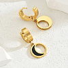 Elegant Stainless Steel Moon Hoop Earrings XZ5381-2-3