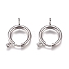 Tarnish Resistant 304 Stainless Steel Spring Ring Clasps STAS-P234-47P-1