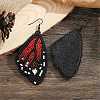 Bohemian Style Green Butterfly Wing Glass Bead Handmade Dangle Earrings TT3969-6