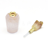 Natural Rose Quartz Openable Perfume Bottle Pendants G-E556-03D-3