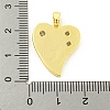 Brass Micro Pave Clear Cubic Zirconia Pendants KK-P263-09B-G-3