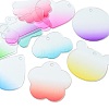Transparent Gradual Change Acrylic Pendants OACR-CJC0010-01-3