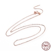 925 Sterling Silver Beadable Necklaces STER-I021-01RG-4