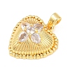 Brass Micro Pave Cubic Zirconia Pendants KK-K418-05G-2