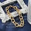 304 Stainless Steel Cable Chain Bracelets for Women Men BJEW-F488-34G-2