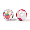 Printed Opaque Acrylic Beads MACR-T048-04D-2