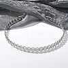 Iron Open Cuff Choker Necklaces for Women NJEW-M085-01P-4